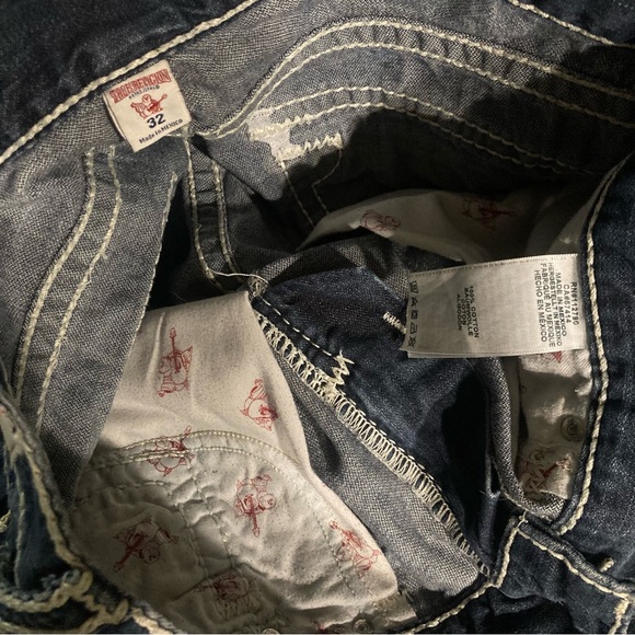 Rare! True Religion Straight Ropestitch in “INDIGO GLASS” wash 32x33 - Picture 5 of 7